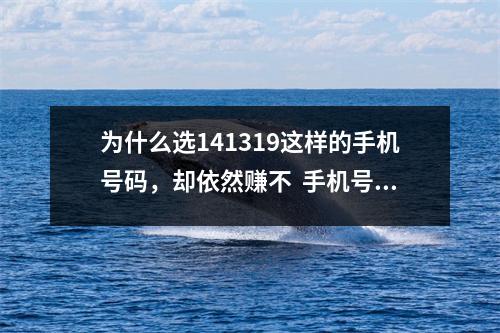 为什么选141319这样的手机号码，却依然赚不  手机号码测吉凶？数字还有能量？你的手机号码是好